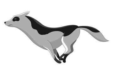 Dog running animation, creature movement. Doggy pose in movement. Character move for games, cartoon or video. Flat  illustration