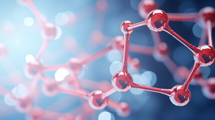 Molecular Design: 3D Render Unveiling Atomic Structure, Generative AI
