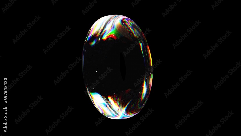 Poster glossy dispersion element. computer generated 3d render