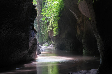 Krisik canyon on sunny day. Bali, Indonesia.