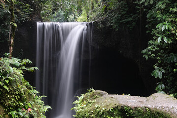 Long exposure shot of Suwat waterfall. Bali, Indonesia.