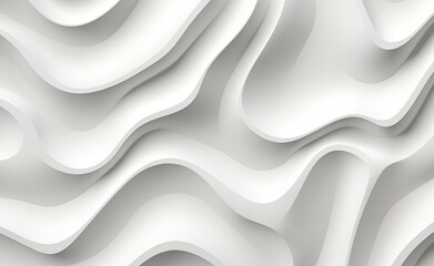 Obraz na płótnie Canvas Abstract 3d white background, organic shapes seamless pattern texture.
