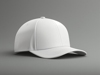 Mockup of a white baseball cap (curve cap)