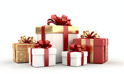 Obraz premium A pile of gifts, festive background material