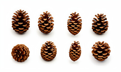Pinecone material on a white background