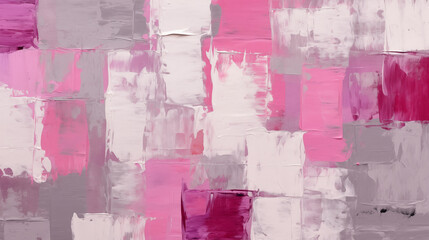 Closeup of abstract rough bright purple pink painting texture, with oil brushstroke, pallet knife paint on canvas, seamless pattern, copy paste area for texture