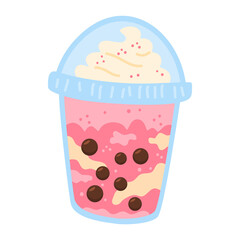 sweet Bubble milk tea illustration