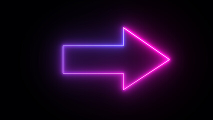 Up arrow shape with pink color american Flag.