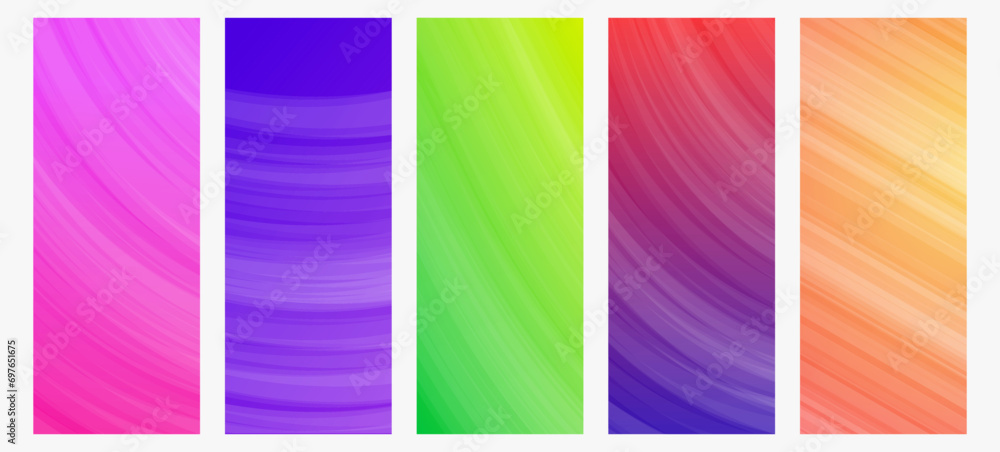 Poster modern colorful gradient background with lines