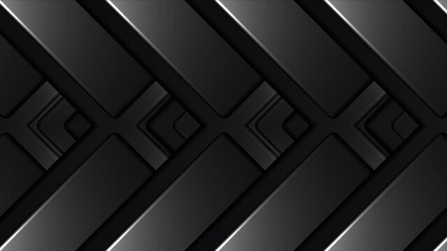 Stylish black chrome patterns in motion