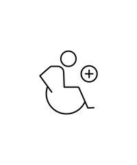 handicap icon, vector best line icon.