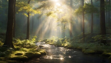 forest with sunlight
