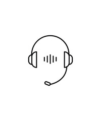 headphone icon, vector best line icon.