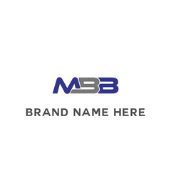 Fototapeta premium MBB logo. M B B design. White MBB letter. MBB, M B B letter logo design. Initial letter MBB linked circle uppercase monogram logo. M B B letter logo vector design. 