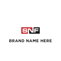 SNF logo. S N F design. White SNF letter. SNF, S N F letter logo design. Initial letter SNF linked circle uppercase monogram logo. S N F letter logo vector design.	
