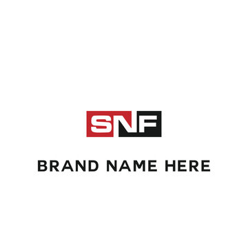 SNF logo. S N F design. White SNF letter. SNF, S N F letter logo design. Initial letter SNF linked circle uppercase monogram logo. S N F letter logo vector design.	
