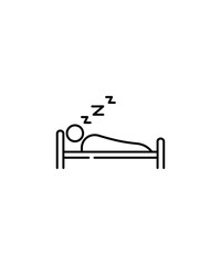 sleep icon, vector best line icon.