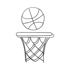 Hand drawing style of basketball vector. it is suitable for sport icon, sign or symbol.