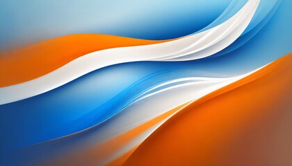 abstract orange blanc and blue background with waves generative ai