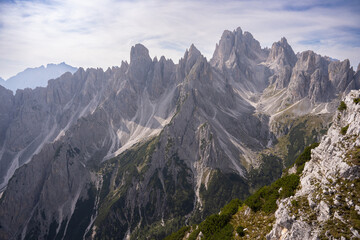 View of Cadini di Misurina, Dolomites, Italy, Europe. Rocky mountains. 