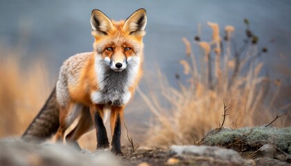 Naklejka na ściany i meble red fox in the wild
