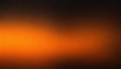 orange glowing color gradient on black grainy background noise texture effect large banner copy...
