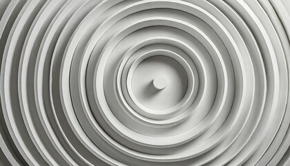 concentric randomly offset white rings or circles steps fading out background wallpaper banner close up flat lay top view from above