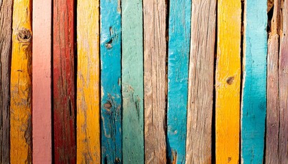 colorful pastel wood planks texture or background