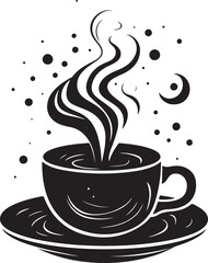 Coffee Cup Line Art Vector Illustration