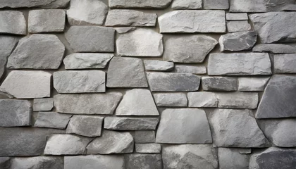 Zelfklevend Fotobehang modern grey stone wall background texture © Ashley