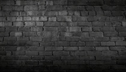 abstract black old cracks brick wall texture for pattern background wide panorama picture black...