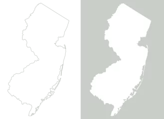 Foto op Canvas State of New Jersey, outline and filled with background options  includes peninsula and island detail © Randall