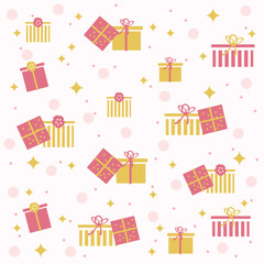 seamless pattern with gift boxes