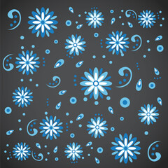 seamless pattern with snowflakes