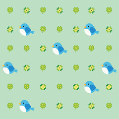pattern with birds and flowers
