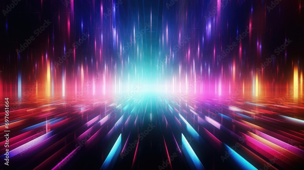 Aufkleber intriguing luminous pixel display, intriguing display with 3d luminous pixels in space colorful ligh