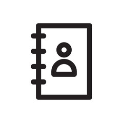 telephone contact icon vector, with black outline style