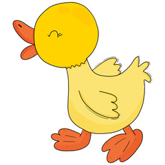  illustration of a cartoon duck