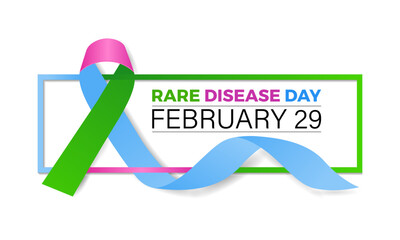 Illustration Of Rare Disease Day observed on February 29. Rare Disease Day is an awareness event that takes place every year on the last day.