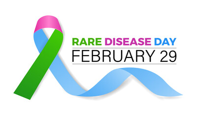 Illustration Of Rare Disease Day observed on February 29. Rare Disease Day is an awareness event that takes place every year on the last day.