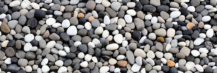 Assorted Pebbles, Diverse Colors and Smooth Textures