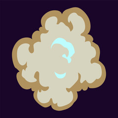 Explosion animation. Cartoon burst effect of vector comic boom and bang. Bomb blasts or explosive power energy flash, war game attacks animation. Vector illusration