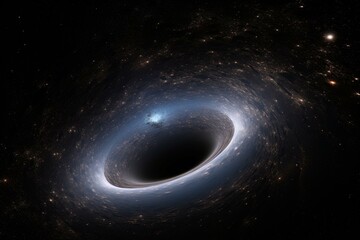 black hole and cosmic singularity. Generative AI - obrazy, fototapety, plakaty