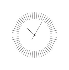 clock on white background	