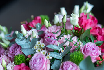 A colorful bouquet of different flowers