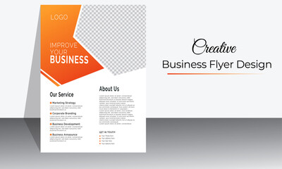 Fototapeta premium Business flyer template design, corporate flyer template design a4 size template. Print ready modern business flyer design