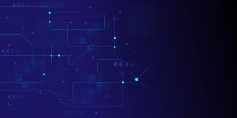 Vectors Abstract geometric connected dots and lines for digital communication, digital technology concept background and social network connection.