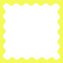 yellow wave frame square