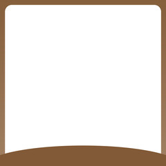 brown square frame and banner bottom bar