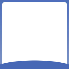 blue square frame and banner bottom bar
